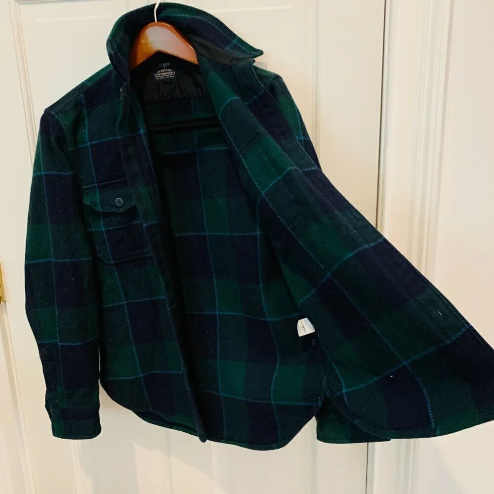 J.CREW Men's Heavy Weight Wool Blend Shirt Jacket Shacket Size Small